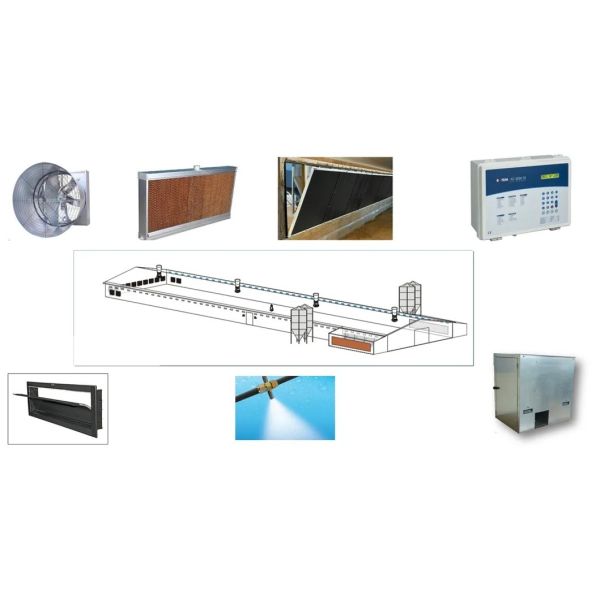 Floor Farming System Broiler Chicken House Poultry Feeders And Drinkers Farm Equipment