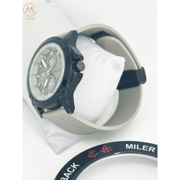 Montres de sport en quartz, ceinture en silicone avec boîtier en alliage de dattes, montre de poignet cadeau