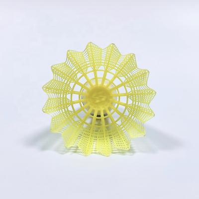 PEA Nylon Badminton Shuttlecock White Yellow Nylon Skirt Shuttles