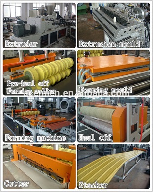synthetic resin roofing corrugated tile line/ chinese synthetic resin roof tile machine