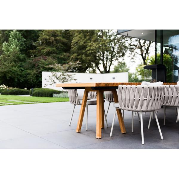 Home Office and Garden Patio Rattan Dining Set with Quick Dry Foam Cushions