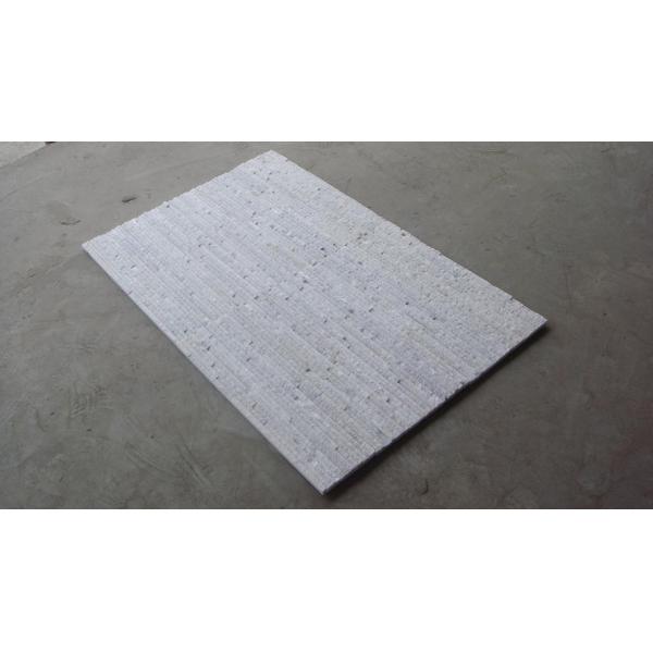 white quartz waterfall panel