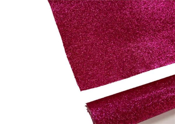 Fuchsia Waterproof Thick Glitter Wallpaper , Kraft Paper Chunky Glitter Wallpaper