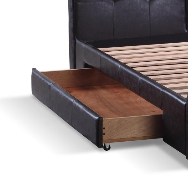 Leather Apartment Ottoman Storage Bed With Drawers Practical