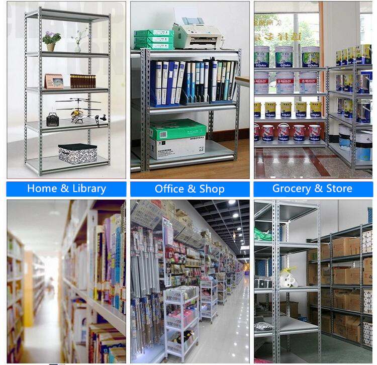 Versatile Living Room Storage Light Duty Metal Boltless Rivet Shelve Angle Steel Rack
