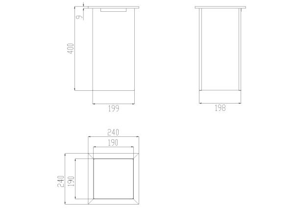 stainless Steel Metal material Public Bathroom Cabinet Trash Waste Bin Dustbin square design waste can  With Cover