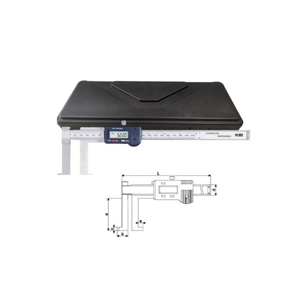 15-200mm/0.6-8 Knife Point Internal Groove Digital Caliper Special Measuring Tool