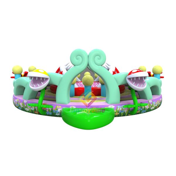 Plato Pvc Inflatable Play Park / Indoor Amusement Park Double Stitching Inside