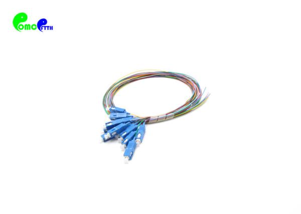 A trança da fibra ótica do SC UPC de 12 cores dos núcleos 12 ajustou o amortecedor fraco do cabo do único modo 2M 0.9mm LSZH de 9/125μm fácil descascar