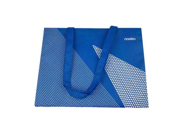 Blue 80Gsm DIY Non Woven Shopping Tote Reusable Shopping Bags