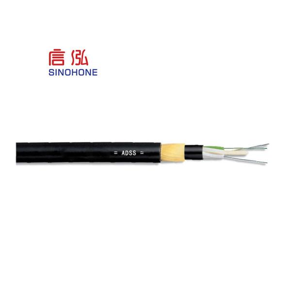 Aerial ADSS Hybrid Fiber Power Cable , Self Supporting Fiber Optic Cable