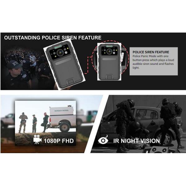 Ecrã táctil 4G WIFI GPS Polícia câmeras corporais 1296P HD Gravação para uso policial