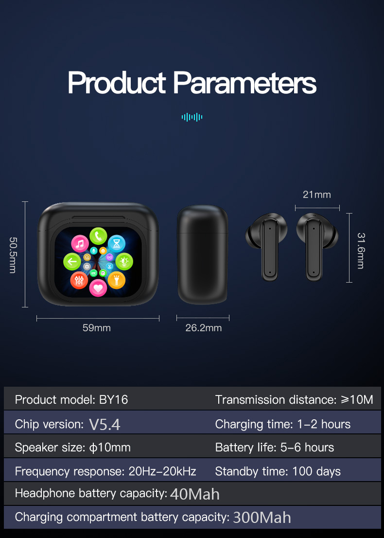 Two Way Smart Translation Earphones Wireless AI Simultaneous Interpretation Headsets