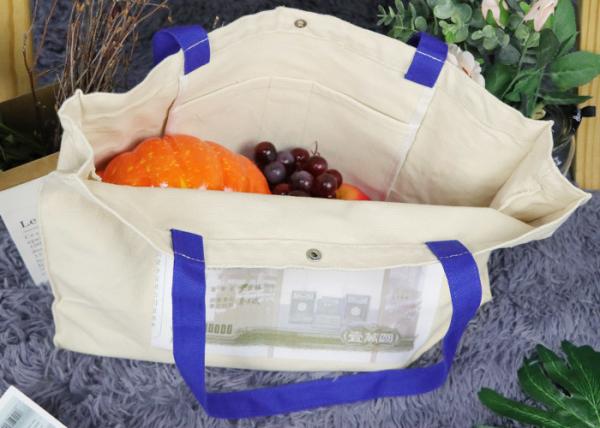 Portable Canvas Tote Shopping Bags Environmental Protection Large Capacity