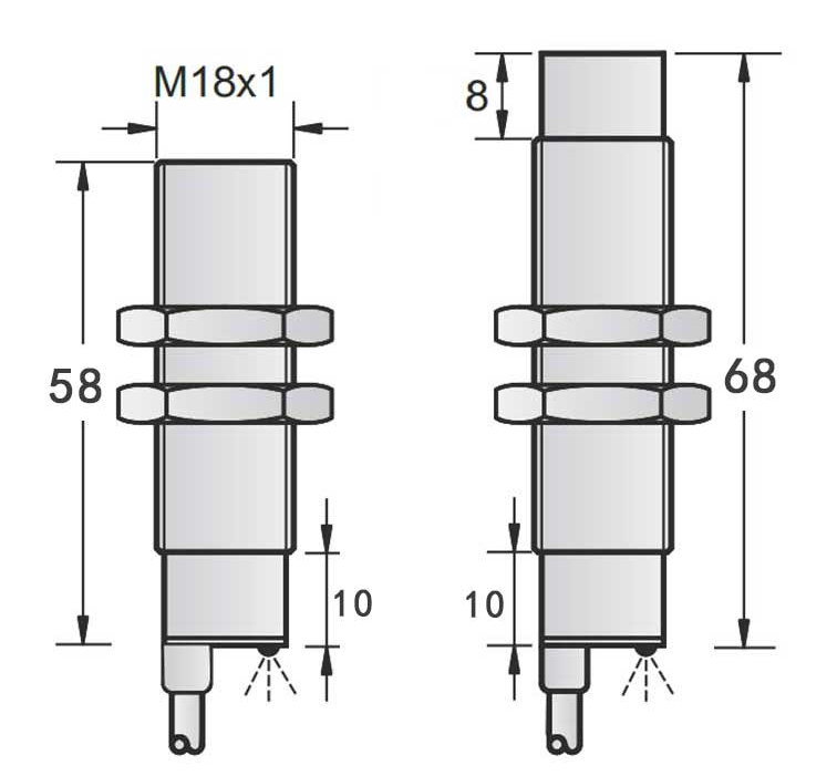 провод DC 150C 3 датчика близости 12V или 24V M18 высокотемпературный индуктивный