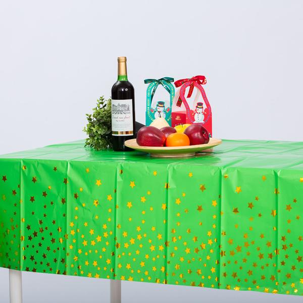 240cm Green Disposable Tablecloth OEM Disposable Plastic Tablecloths