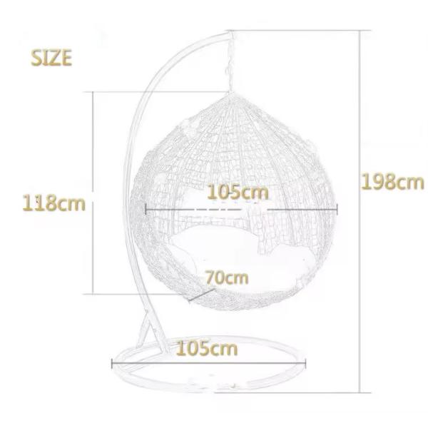 DY-NC1 Балконное кресло с колыбелью, кресло с гамаком, кресло с литой алюминиевой рамой