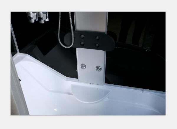 Polished Frame Steam Shower Enclosure , Steam Shower Cubicle Single Door Sliding Style