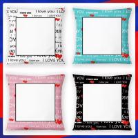 Taie d'oreiller avec impression par sublimation « I Love You » - Cadeau de Saint-Valentin