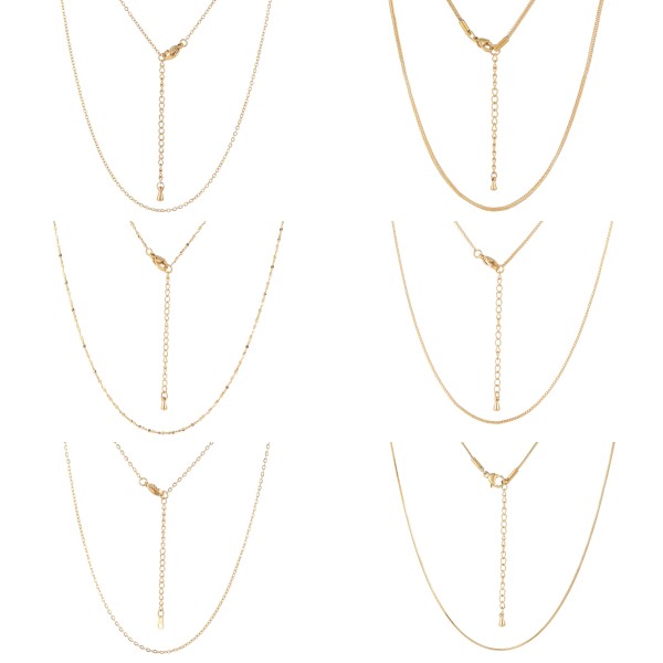 Stainless Steel 18k Gold Plated Necklace Silver Necklace Chopin Starry Sky Clavicle Box Chain Pendant for Diy Jewelry Making