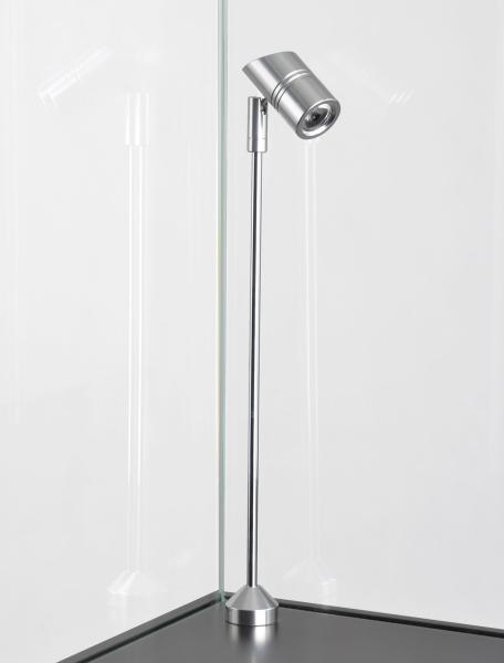 16 Jewelry Pedestal Display Case Pedestal Display Cabinet Locking Drawer LED Spotlights