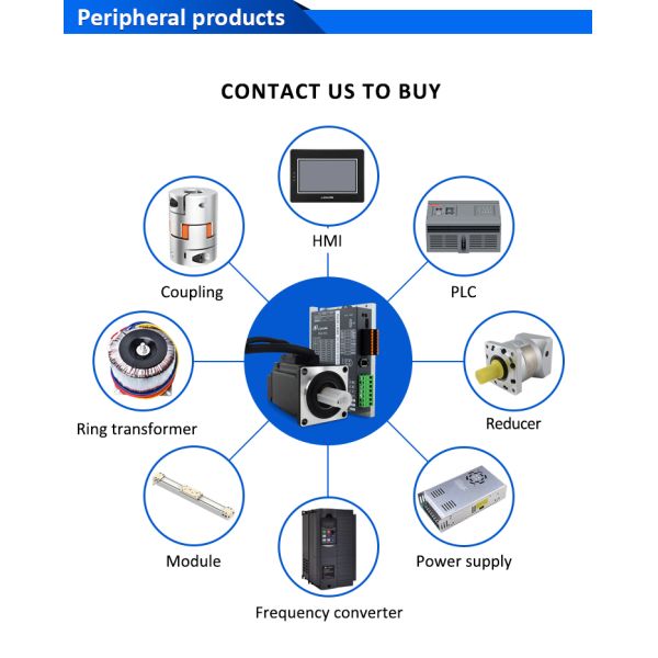 Lichuan DC Servo Motor Drivers Kit DS2-10P/R/C/E Low Voltage 1.27N.m 400W 24/48V 6/10/12/15A 3000RPM IP65