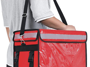 Large Rigid Insulated Delivery Food Bag Large Capacity Pizza Delivery Cooler Bag Backpack-style Delivery Insulated Box Large Capacity Foldable Waterproof