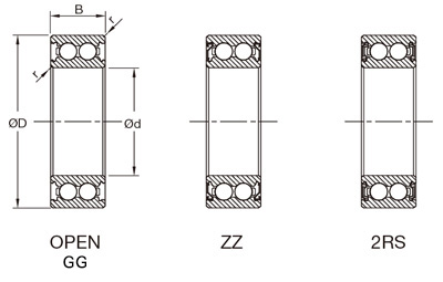 Grease 440C SS5804-ZZ Double Row Angular Contact Bearing
