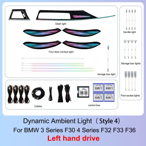CF BMW RGB Multi-Color LED Interior Lighting Kit with Plug-and-Play Installation and 50,000+ Hours Lifespan