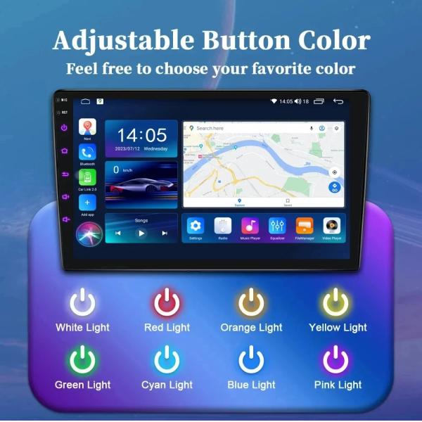 Главное устройство универсального автомобильного радио с операционной системой Android 11.0 и встроенным Android Auto