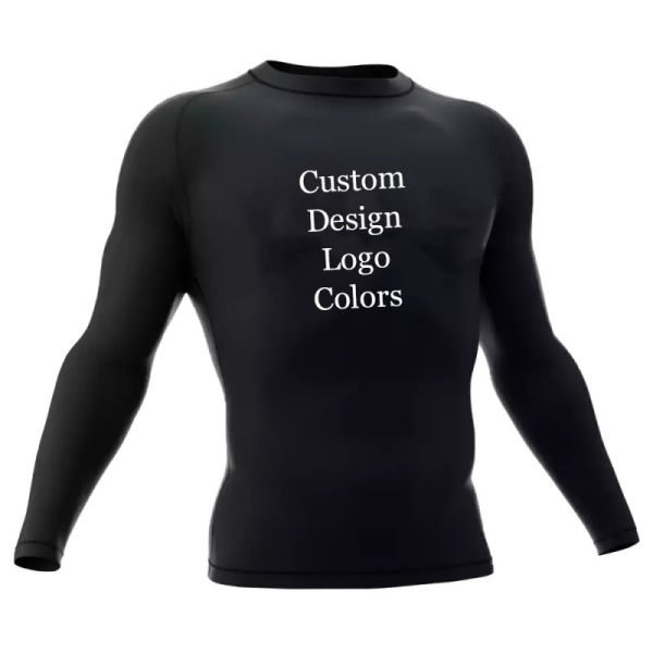 Unisex No Gi Outfit Breathable 180g Compression Shirt Rash Guard For Gym Fitness Running