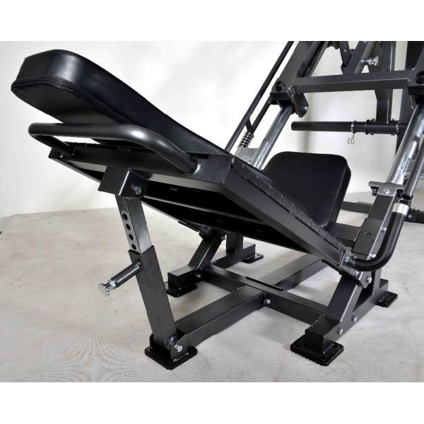 Grey/Black Gym Leg Press Hack Squat Machine LCL Support Adjustability