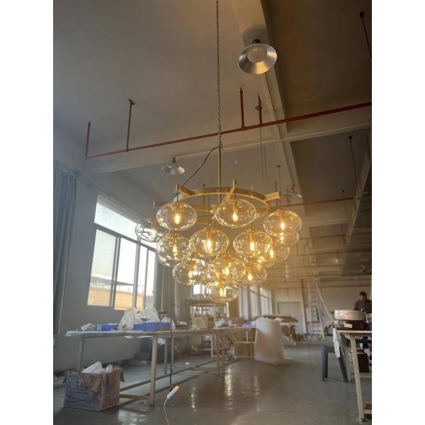 Clear Crystal Brass Chandelier 48