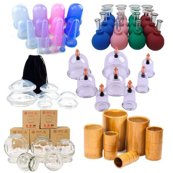 Plastic Vacuum Curve Shape Hijama Cup Class I ABS Material from CHIMEI 118-L150 4.5cm