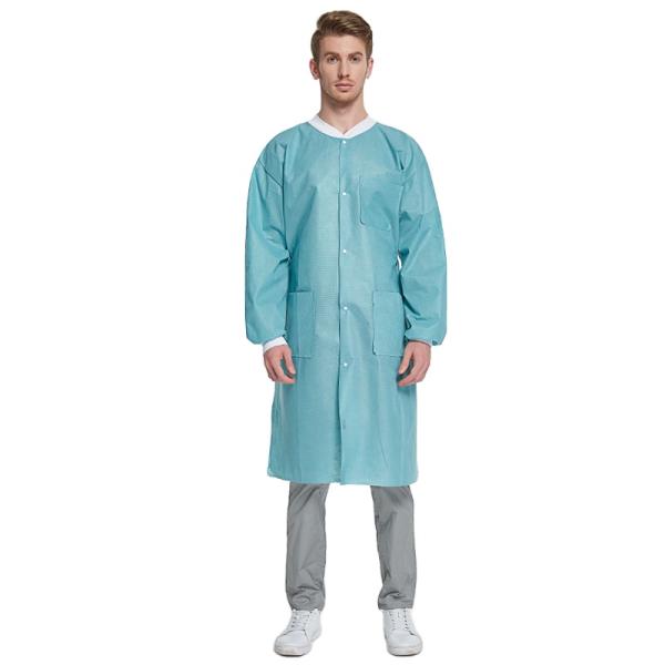 S&J Disposable isolation/lab/patient gown/coat pp/pp+pe/sms