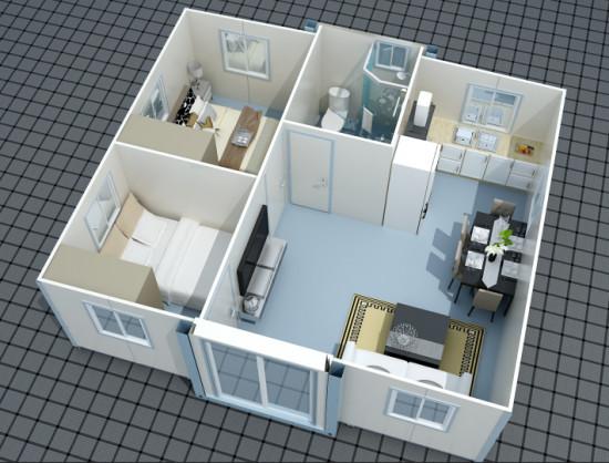 20ft 40ft Prefab Modular Foldable Expandable Container Homes Living House