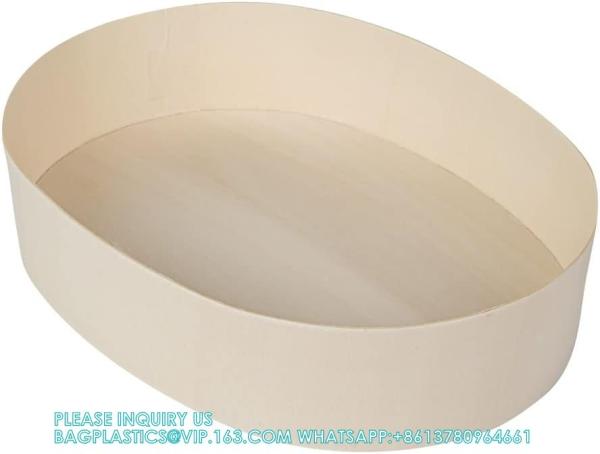 38 Ounce Compostable Food Containers, Oval Wooden Bento Boxes Disposable Wood Bowls Disposable, For Sushi