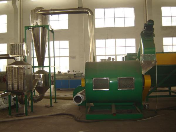 Waste Plastic Film Recycling Machine , PP PE Film Washing Line Hot Air Drying System