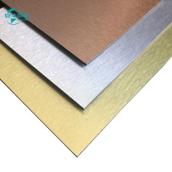 2mm/3mm/4mm/5mm/6mm Thickness Brushed Aluminium Composite Panel 1220mm Width 2440mm Length