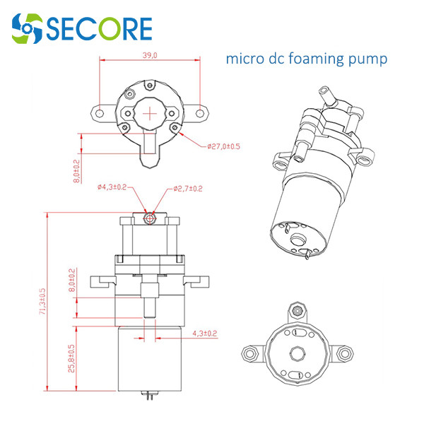 насос распределителя пены насоса ROHS водораспределения 200Kpa 5.8W