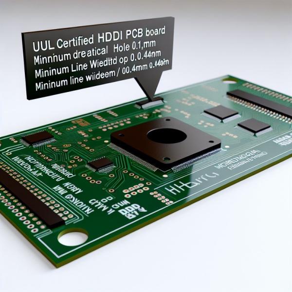 UL認定HDI PCBボード、0.1mmドリル穴、0.04mmライン幅