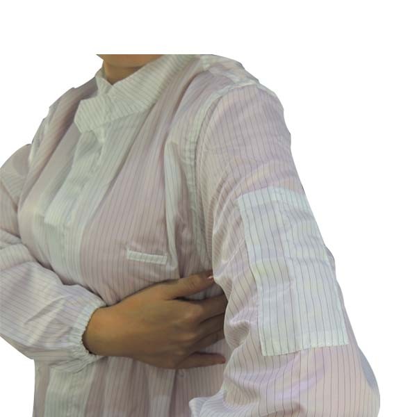 CE SGS 98% Polyester 2% Conductive Carbon Fibre ESD Lab Coat
