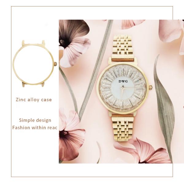 IP gold plating Ladies Waterproof Wristwatch Womens Fashion Watch