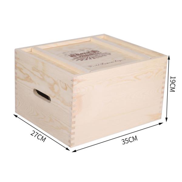 2-6 Bottles Solid Wood Wine Box for Gift Custom Order Accepted Immediately