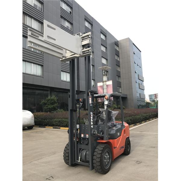 3 ton diesel forklift truck 3m two stage mast with bale clamp attachment