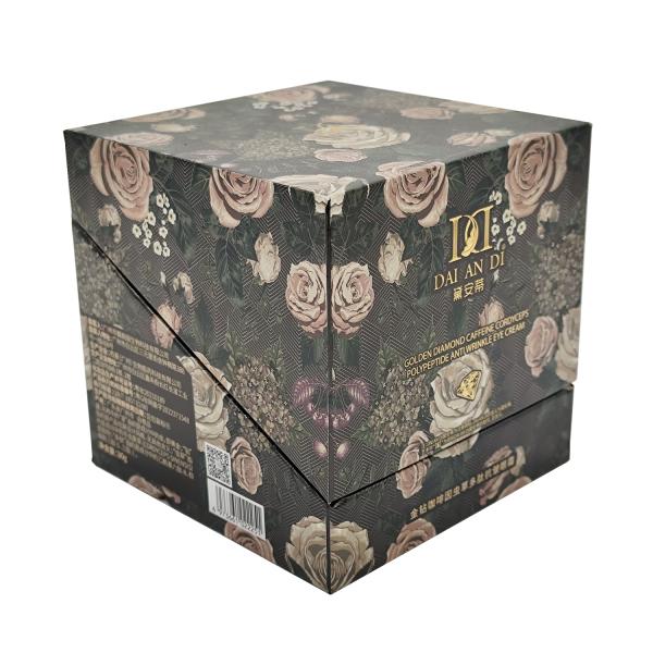 Custom Size Luxury Skincare Rigid Box with Free Sample and Cuboid Design for Cosmetic Packaging