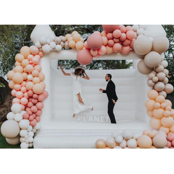 Надувного замка свадьбы хвастуна брезента PVC товарного сорта 1000D партии используемый событиями дом прыжка раздувного белый