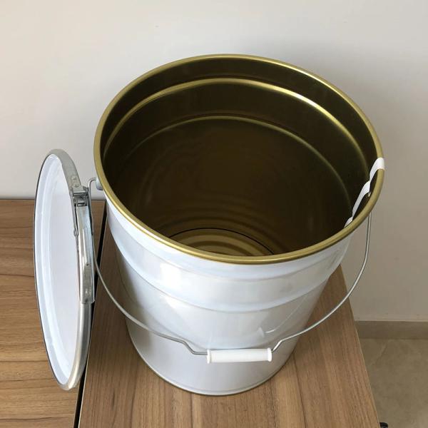 25L Customized Rust Resistant Paint Bucket Metal For Chemicals And Paints