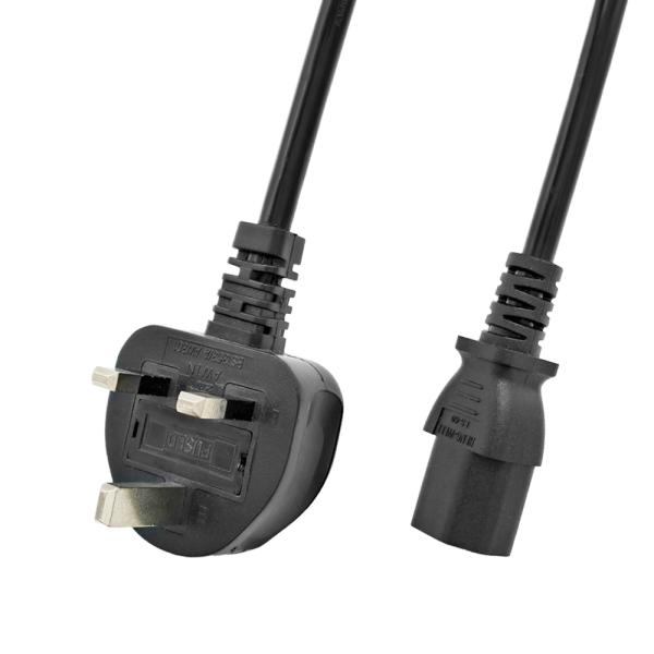 卸売電源ケーブル 13A 250V UKプラグケーブル 拡張ケーブル 電源ケーブル IEC C13 から BS1363 3 フィート 電源ケーブル