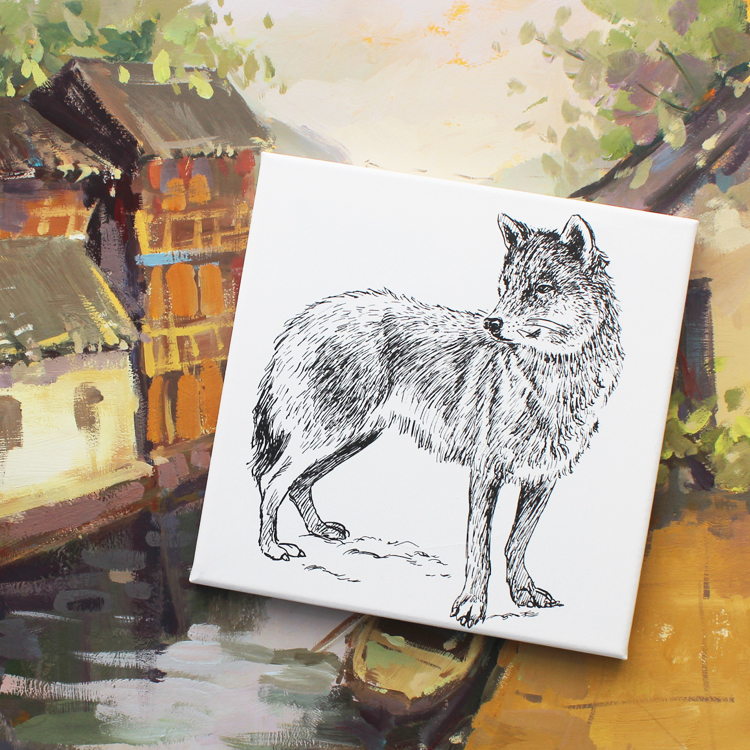 factory price wholesale printing stretched canvas with watercolor set for kids